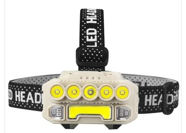 LED Headlamp 8W Rechargeable with Remote Control, High Power Head Light Long Lasting Battery, Bright Head Torch for Camping, Hiking, Fishing, Emergency & Outdoor Work