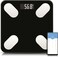 Bluetooth Smart Body Scale – Weight, BMI, Body Fat, Muscle, Water, Bone Analyzer – Fitgo App Compatible, 180 kg