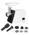 Electric Meat Grinder 2500W Powerful Motor, Stainless Steel Mincer Machine, Heavy Duty Food Grinder with Large Tray, Fast Meat Processing for Home &amp; Kitchen &ndash; Silver