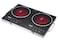 Digital Infrared Cooker 2 Burner Portable Electric Stove – Double Ring Infrared Cooktop with Touch & Knob Control, Tempered Glass Panel, Residual Heat Indicator, Stainless Steel Body, Black