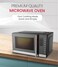 23L Microwave Oven with Button Control &ndash; 5 Power Levels, 60-Min Timer, Defrost Function, Cooking End Signal, Black, 1 Year Warranty