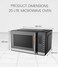 23L Microwave Oven with Button Control &ndash; 5 Power Levels, 60-Min Timer, Defrost Function, Cooking End Signal, Black, 1 Year Warranty