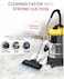 Wet &amp; Dry Vacuum Cleaner 21L 3-in-1 Drum Vaccum, 1200W Powerful Suction, Stainless Steel Tank, Multi-Filtration System