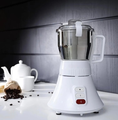 Heavy Duty Electric Coffee Grinder &amp; Spice Grinder, Stainless Steel Jar &amp; Blades, Transparent Lid, Heavy Duty Masala Grinder for Coffee Beans, Spices, Nuts &amp; Herbs, Compact High-Speed Grinder