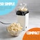 Hot Air Popcorn Maker Machine, Oil-Free Popcorn Popper, Electric Popcorn Machine with One-Touch Operation, Fast 3-Minute Popping, Compact & Portable for Home, Kids & Adults