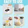 Hot Air Popcorn Maker Machine, Oil-Free Popcorn Popper, Electric Popcorn Machine with One-Touch Operation, Fast 3-Minute Popping, Compact & Portable for Home, Kids & Adults
