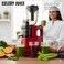 Homotronics Slow Masticating Juicer, Cold Press, Wide Chute, Quiet Motor, BPA-Free, High Juice Yield