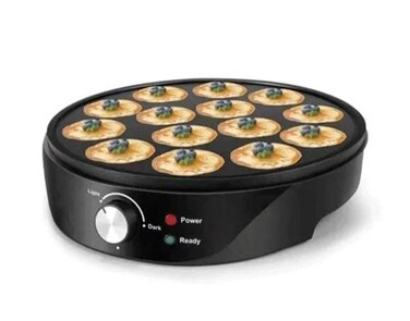 Electric Pancake & Cake Pop Maker 1000W, 14 Slot Non-Stick Mini Pancake Maker with Power & Ready Indicator, Cool Touch Handle,  Breakfast, Birthday & Holiday Parties