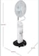 High Power 16&rdquo; Rechargeable Standing Fan with Mist Function &amp; LED Light &ndash; 60H Runtime, Adjustable Height, Wide Angle Oscillation, Portable Fan for Home &amp; Outdoor Cooling