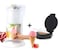 2 in 1 Ice Cream Maker &amp; Waffle Cone Maker Bundle, 1L Electric Ice Cream Machine with Quick Freezing Bowl + 1200W Nonstick Ice Cream Cone &amp; Egg Roll Maker