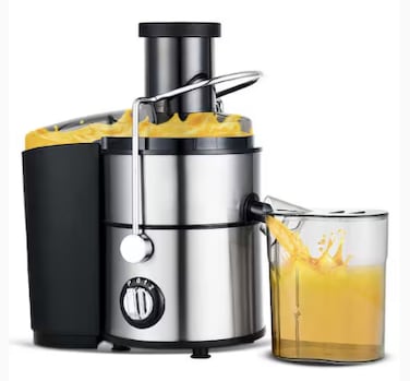 Centrifugal Juicer with Pulp Container 75MM Wide Mouth  – Powerful Multi-Function Fruit & Vegetable Juicer, High-Speed Juice Extractor for Home Kitchen
