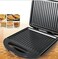 Indoor Electric Panini Press Grill &ndash; Non-Stick Contact Sandwich Maker with Adjustable Heat Control &amp; Easy Clean Drip Tray, Black &amp; Silver