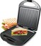 Indoor Electric Panini Press Grill &ndash; Non-Stick Contact Sandwich Maker with Adjustable Heat Control &amp; Easy Clean Drip Tray, Black &amp; Silver