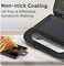 2 Slice Non-Stick Sandwich Maker &amp; Panini Press Grill &ndash; 750W Electric Toaster with Cool Touch Handle, Black