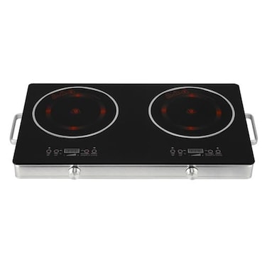 Double Burner Induction Cooker &ndash; Touch Panel Electric Stove Double Hot Plate Digital Display &amp; Ceramic Heat