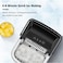 Portable Ice Maker Machine 8KG/Day Countertop Ice Maker with 2L Water Tank, Fast &amp; Quiet Ice Production, Compact Ice Cube Maker with Scoop for Home, Office, Kitchen, Caf&eacute; &amp; Parties