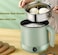Electric Hot Pot with Steamer 1.7L – Portable Non-Stick Cooking Pot for Soup, Noodles, Ramen, Frying & Steaming, Dual Power Mini Cooker with Boil Dry Protection