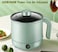 Electric Hot Pot with Steamer 1.7L – Portable Non-Stick Cooking Pot for Soup, Noodles, Ramen, Frying & Steaming, Dual Power Mini Cooker with Boil Dry Protection