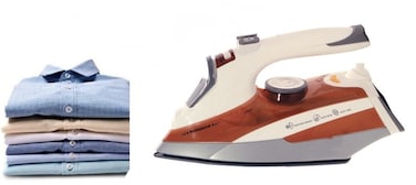 Steam Iron 2000W with Ceramic Coated Soleplate – Dry, Spray & Steam Functions, Anti-Drip & Anti-Calc System, Fast Heating Clothes Iron with 160ml Water Tank