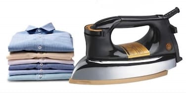 Heavy Duty Dry Iron 1200W – Classic Electric Clothes Iron with Smooth Soleplate, Quick Heating & Fabric Temperature Control for Everyday Ironing