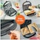 Electric 2 Slice Sandwich Maker – Non-Stick Grill Sandwich Toaster with Power Indicator, Overheat Safety Protection & Easy Clean Plates