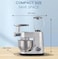 Multifunction 3 in 1 Stand Mixer & Food Processor – 7L Stainless Steel Mixing Bowl, 1.5L Blender Juicer, 6 Speed Electric Kitchen Machine for Dough, Cake & Smoothies