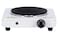 Portable Single Hot Plate Electric Burner – 1000W Cast Iron Heating Plate with Adjustable Thermostat, Overheat Protection & Indicator Light, White
