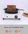 Portable Single Hot Plate Electric Burner – 1000W Cast Iron Heating Plate with Adjustable Thermostat, Overheat Protection & Indicator Light, White