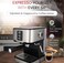 Espresso Coffee Machine 15 Bar Pressure Pump, 1.5L Detachable Water Tank, Stainless Steel Filter, Milk Frother Steam Wand, Cappuccino &amp; Latte Maker with  Adjustable Steam Knob