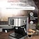 Coffee Machine with Milk Frother, 15 Bar Espresso Maker, 1.5L Removable Water Tank, Dual Stainless Steel Filter, High Pressure Steam Frothing, Cappuccino Latte Coffee Maker for Home &amp; Office