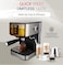 Coffee Machine with Milk Frother, 15 Bar Espresso Maker, 1.5L Removable Water Tank, Dual Stainless Steel Filter, High Pressure Steam Frothing, Cappuccino Latte Coffee Maker for Home &amp; Office