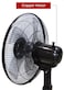 16 Inch Stand Fan with 90 Degree Oscillation, Multi Speed Function, 40W Motor, Dual Frequency, 3 Blade Air Vortex Technology Pedestal Fan, Black