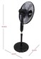 Stand Fan 16 Inch, 3 Blade Oscillating Fan with Multi Speed Settings, 40W Dual Frequency Motor, Elegant Grill Design, Adjustable Cooling Fan, Black