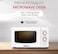 20 Liter Microwave Oven for Home Kitchen, 5 Power Settings, Defrost Function, Easy Knob Controls, Push Button Opening Door, Compact Countertop Microwave with 1 Year Warranty