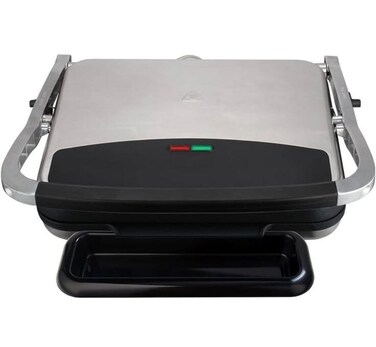 Portable Panini Maker &amp; Contact Grill 2000W, BBQ Grill Plate, Sandwich Press Grill with LED Power Indicator, Fixed Temperature Control for Home Kitchen