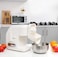 10 in 1 Food Processor Juicer 400W, 1L Multi Speed Blender with Meat Grinder, Kubbe Maker, Citrus Juicer, Stainless Steel Bowl & Strainer, White