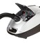 Portable Bagged Vacuum Cleaner, 24kPa Strong Suction, Stepless Electronics Speed Control, Auto Cord Rewind, Smooth Rollers for Home Cleaning, Gray