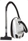 Portable Bagged Vacuum Cleaner, 24kPa Strong Suction, Stepless Electronics Speed Control, Auto Cord Rewind, Smooth Rollers for Home Cleaning, Gray