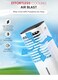 12L Portable Evaporative Air Cooler with Ionizer, 3-Speed Cooling Fan, Remote Control, Auto Swing, 7.5H Timer, Honeycomb Cooling Pads, Energy-Efficient Quiet Air Cooler for Home, Bedroom & Office – White