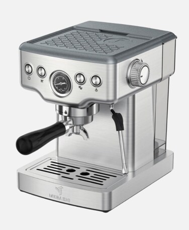 Espresso Coffee Maker 19 Bar with ULKA Pump, PID Temperature Control, Thermoblock Heating, 52mm Single/Double Portafilter, Steam Frother and Cup Warmer for Latte, Cappuccino & Espresso