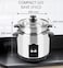 Rice Cooker, Stainless Steel, 2.8 Litres, NRC280S, Tempered Glass Lid