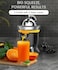 Heavy-Duty Stainless Steel Citrus Juicer, Manual Orange Lemon and Lime Squeezer with 2 Cones, BPA-Free, Anti-Drip Spout, Easy-Clean Juice Extractor for Kitchen Use