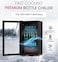 90L Beverage Fridge with Glass Door, Compact Display Cooler, Energy Efficient Showcase Chiller, LED Light, Adjustable Shelves, Single Door Beverage Refrigerator for Home, Office, Shop & Café
