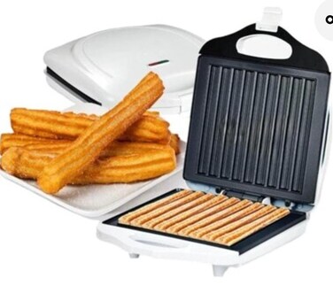 Electric Churros Maker 750W, 8 Slot Non-Stick Baking Machine Compact Dessert Snack Maker