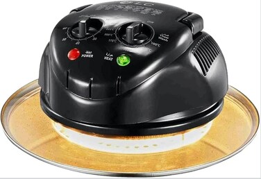 Multifunction 800W Air Fryer Lid for 6L Pressure Cooker, Hot Air Crisping Lid with Adjustable Heat and Timer Control, Black Finish
