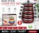 Heavy-Duty 5 Piece Non-Stick Cookware Set with Tempered Glass Lids, 18–26cm Durable Pots Compatible with All Stovetops