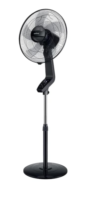 16 Inch Smart WiFi Stand Fan with Remote Control – LED Touch Display, 5 ABS Blades, Adjustable Height, 3 Speed Settings, Powerful Airflow Pedestal Fan for Home & Office