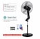 16-Inch WiFi Smart Stand Fan – Remote Controlled Pedestal Fan with LED Touch Screen, 5 ABS Blades, Adjustable Height, 3 Speed Modes, Quiet Powerful Cooling Fan