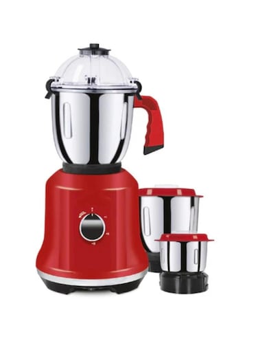 Heavy Duty Mixer Grinder Made in India – 1.5L Blender Jar, 1.5L Stainless Steel Grinder & 0.5L Chutney Jar, 3 Speed Control, Chrome Plated Knobs