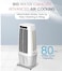 Portable 60L Air Cooler with Remote &ndash; 220W High Airflow Evaporative Cooler, Touch Control, LED Display, Auto Swing, 3 Speeds, Sleep &amp; Nature Modes, White